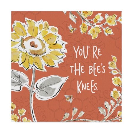 Trademark Fine Art Daphne Brissonnet 'Bee Happy II Spice' Canvas Art, 14x14 WAP03172-C1414GG